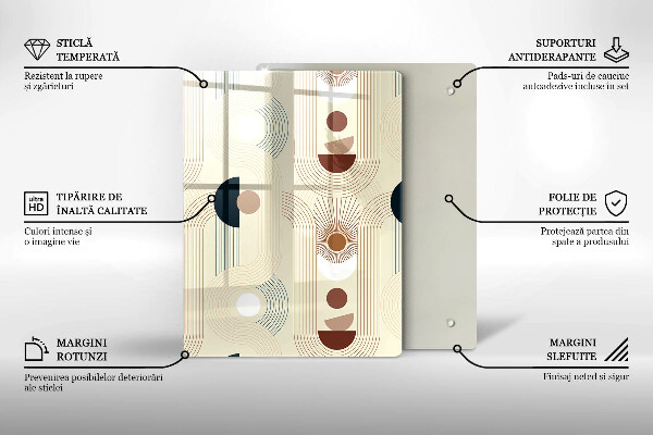 Kuchynská doska zo skla Vzor moderných línií