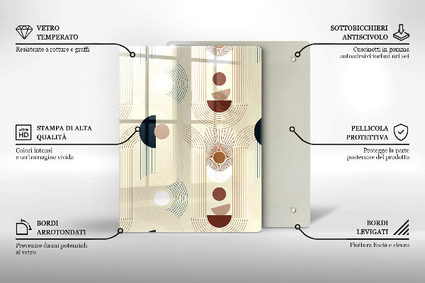Kuchynská doska zo skla Vzor moderných línií