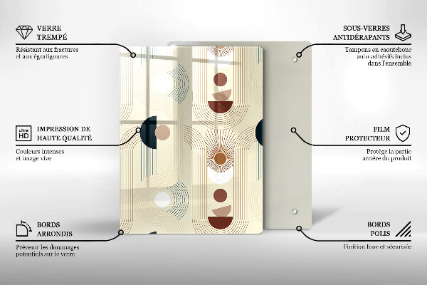 Kuchynská doska zo skla Vzor moderných línií