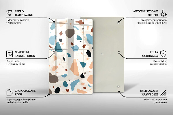 Sklenená doska na krájanie Dekoratívna kamenina