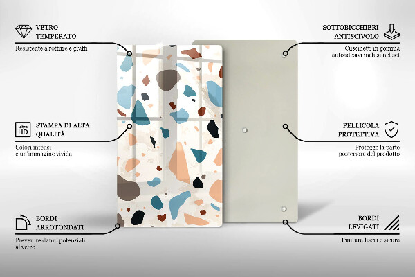 Sklenená doska na krájanie Dekoratívna kamenina