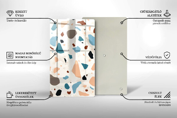 Sklenená doska na krájanie Dekoratívna kamenina