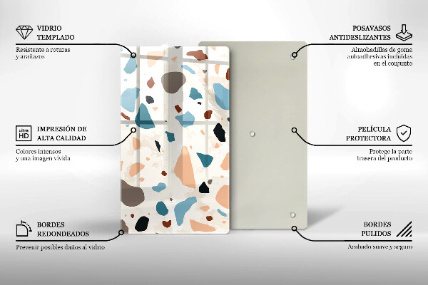 Sklenená doska na krájanie Dekoratívna kamenina