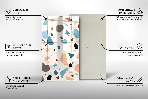 Sklenená doska na krájanie Dekoratívna kamenina