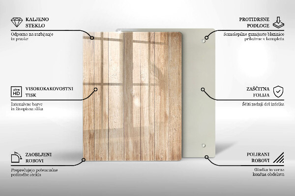 Sklenená doska na krájanie Dekoratívna kamenina