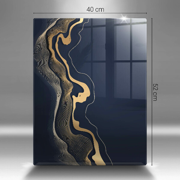 Kuchynská doska zo skla Abstraktné zlaté čiary