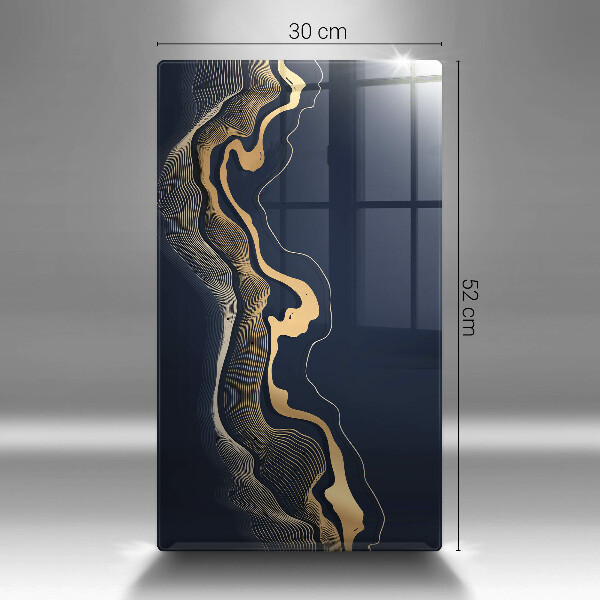 Kuchynská doska zo skla Abstraktné zlaté čiary