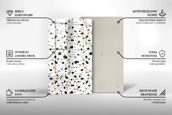 Sklenená doska na krájanie Dekoratívna kamenina