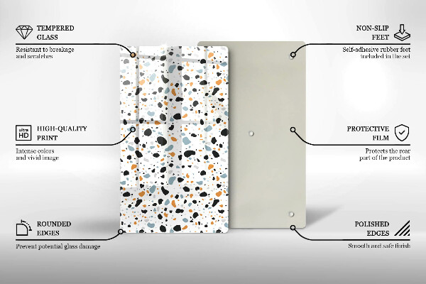 Sklenená doska na krájanie Dekoratívna kamenina
