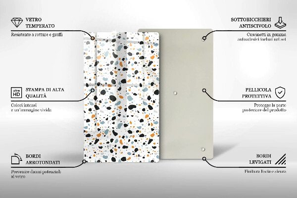 Sklenená doska na krájanie Dekoratívna kamenina