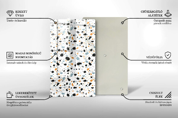 Sklenená doska na krájanie Dekoratívna kamenina