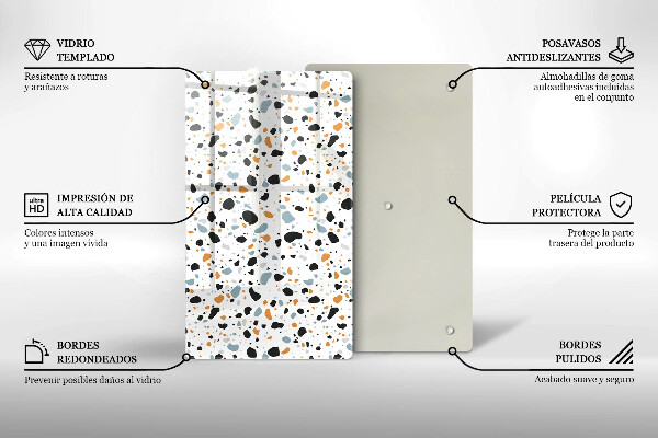 Sklenená doska na krájanie Dekoratívna kamenina