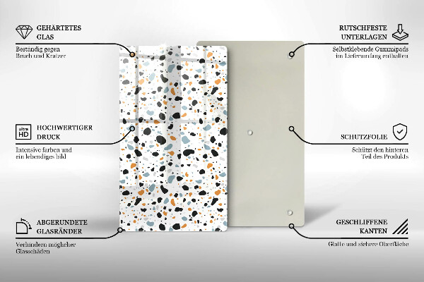 Sklenená doska na krájanie Dekoratívna kamenina