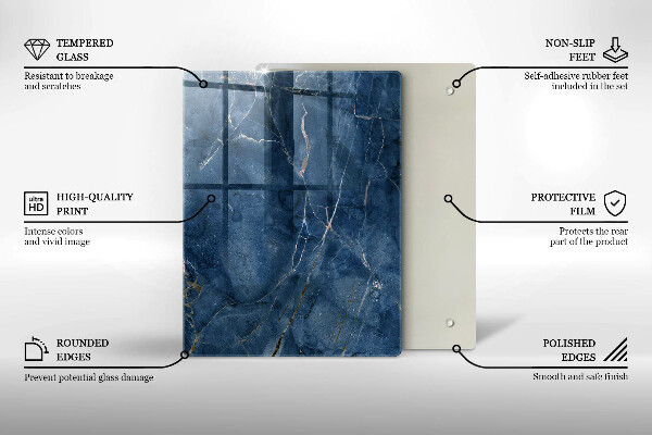 Sklenená doska na krájanie Dekoratívna kamenina