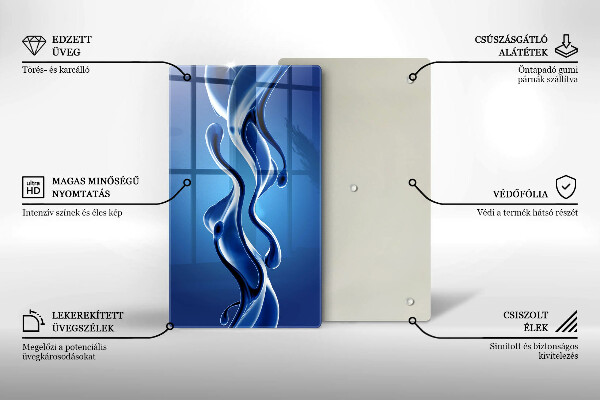 Sklenená doska na krájanie Abstrakcia tekutín