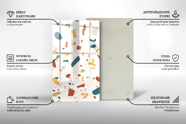 Sklenená doska na krájanie Dekoratívna kamenina