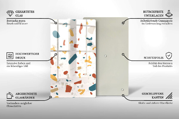 Sklenená doska na krájanie Dekoratívna kamenina