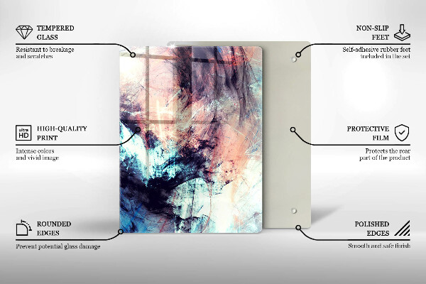 Sklenená doska na krájanie Dekoratívna kamenina