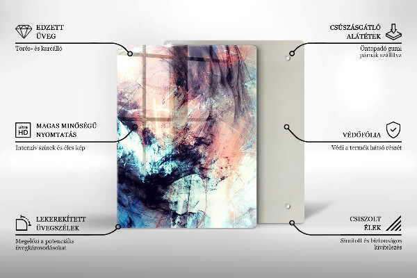 Sklenená doska na krájanie Dekoratívna kamenina