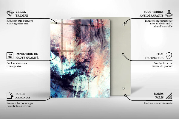 Sklenená doska na krájanie Dekoratívna kamenina