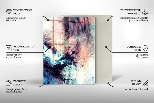 Sklenená doska na krájanie Dekoratívna kamenina