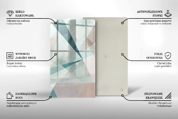 Kuchynská doska zo skla Ostrá abstrakcia