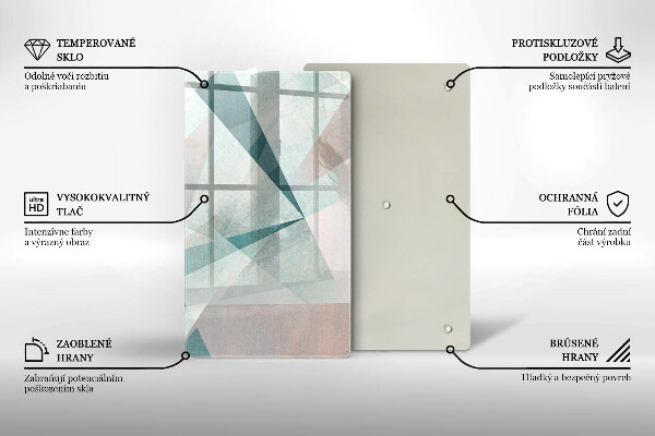 Kuchynská doska zo skla Ostrá abstrakcia