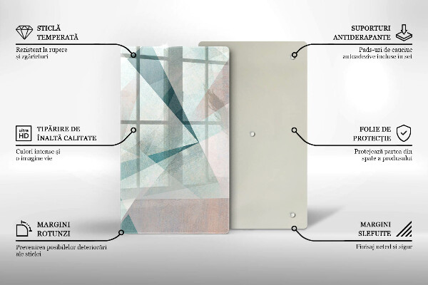 Kuchynská doska zo skla Ostrá abstrakcia