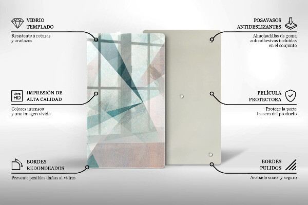 Kuchynská doska zo skla Ostrá abstrakcia