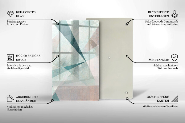 Kuchynská doska zo skla Ostrá abstrakcia