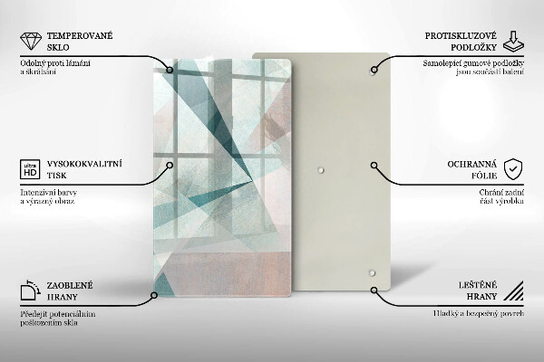 Kuchynská doska zo skla Ostrá abstrakcia