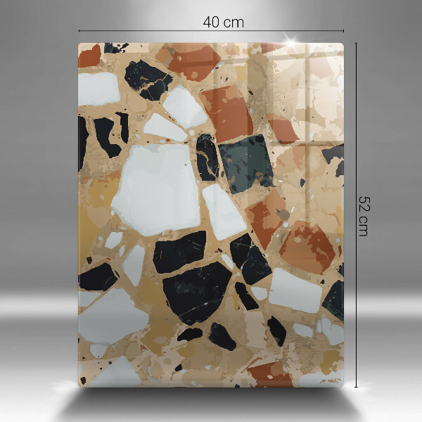 Sklenená doska na krájanie Doska s dekoratívnymi kameňmi