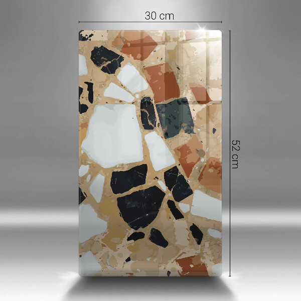 Sklenená doska na krájanie Doska s dekoratívnymi kameňmi