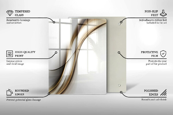 Kuchynská doska zo skla Vzor boho šípok