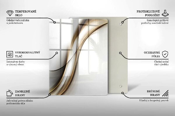 Kuchynská doska zo skla Vzor boho šípok