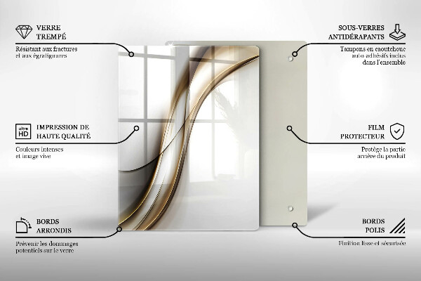 Kuchynská doska zo skla Vzor boho šípok