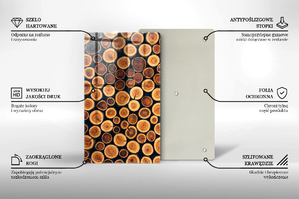 Kuchynská doska zo skla Drevené pne stromov