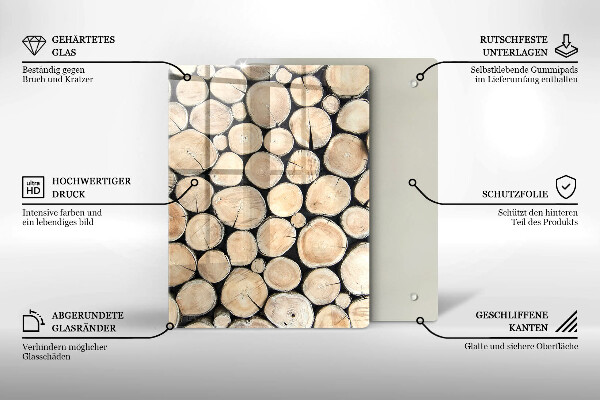Kuchynská doska zo skla Drevené pne stromov