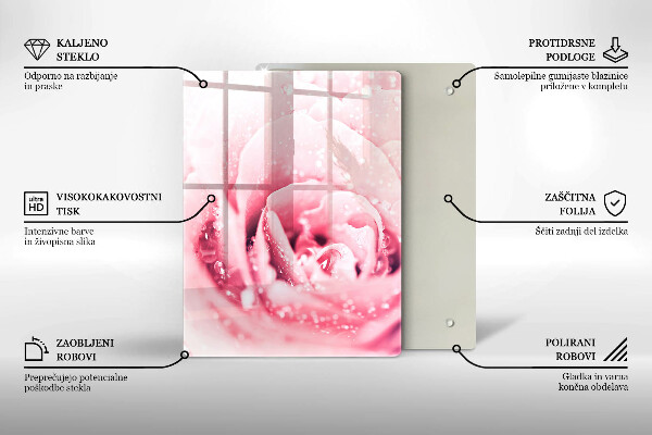 Sklenená doska na krájanie Kamenné ozdobné škvrny