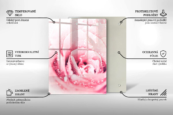 Sklenená doska na krájanie Kamenné ozdobné škvrny