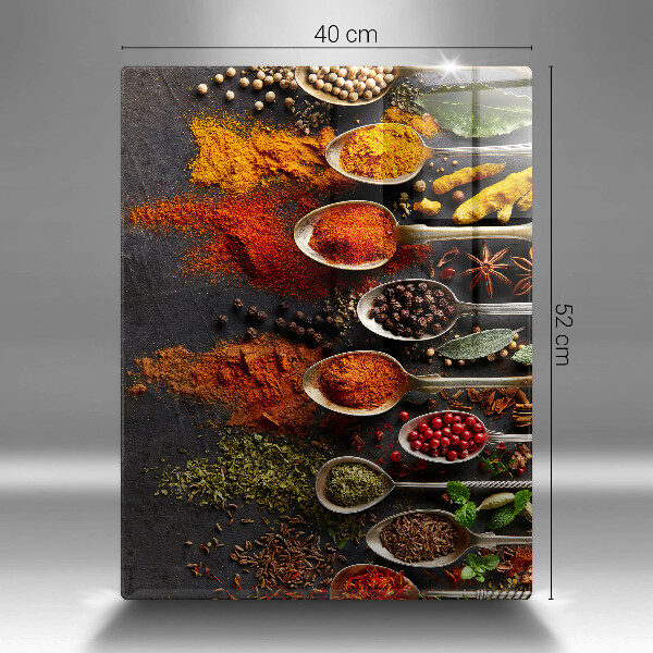 Kuchynská doska zo skla Lyžice s korením