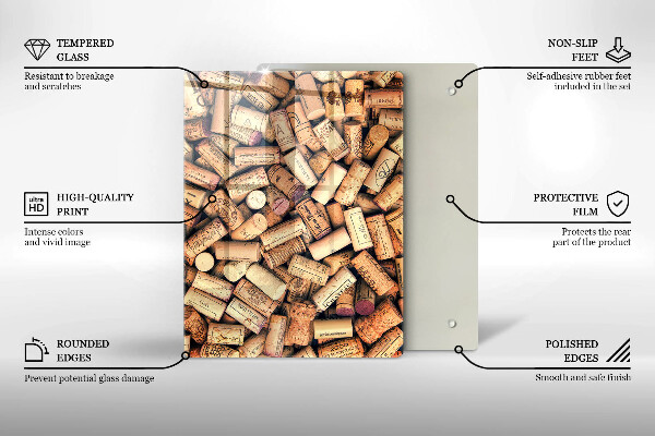 Kuchynská doska zo skla Lyžice s korením