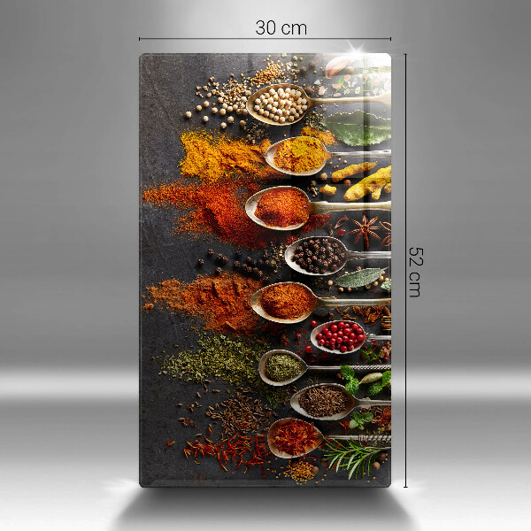 Kuchynská doska zo skla Lyžice s korením