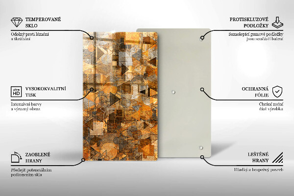 Kuchynská doska zo skla Bezšvový vzor geometrických útvarov