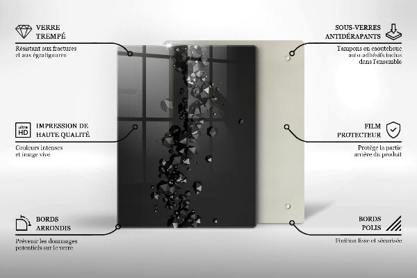 Kuchynská doska zo skla Bezšvový vzor geometrických útvarov