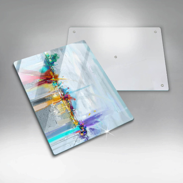 Kuchynská doska zo skla Maľovaná abstrakcia