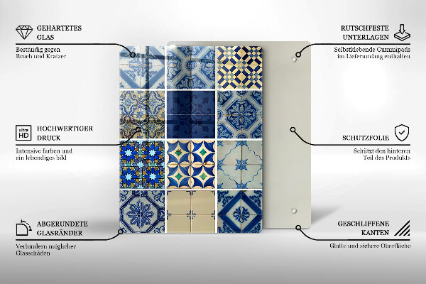 Kuchynská doska zo skla Maľovaná abstrakcia