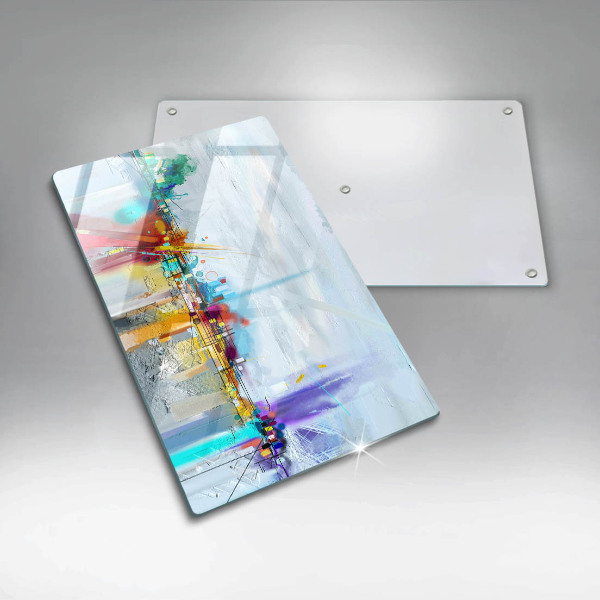 Kuchynská doska zo skla Maľovaná abstrakcia
