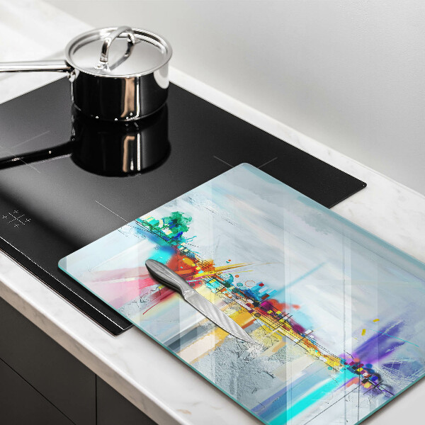 Kuchynská doska zo skla Maľovaná abstrakcia