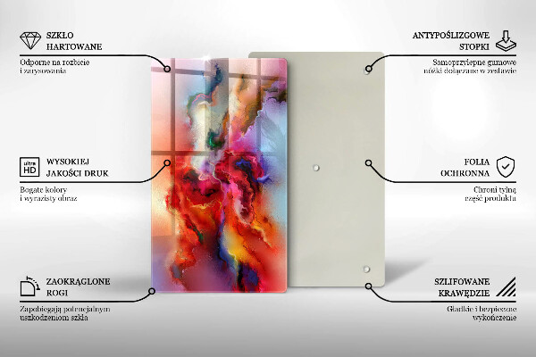 Kuchynská doska zo skla Dymová abstrakcia